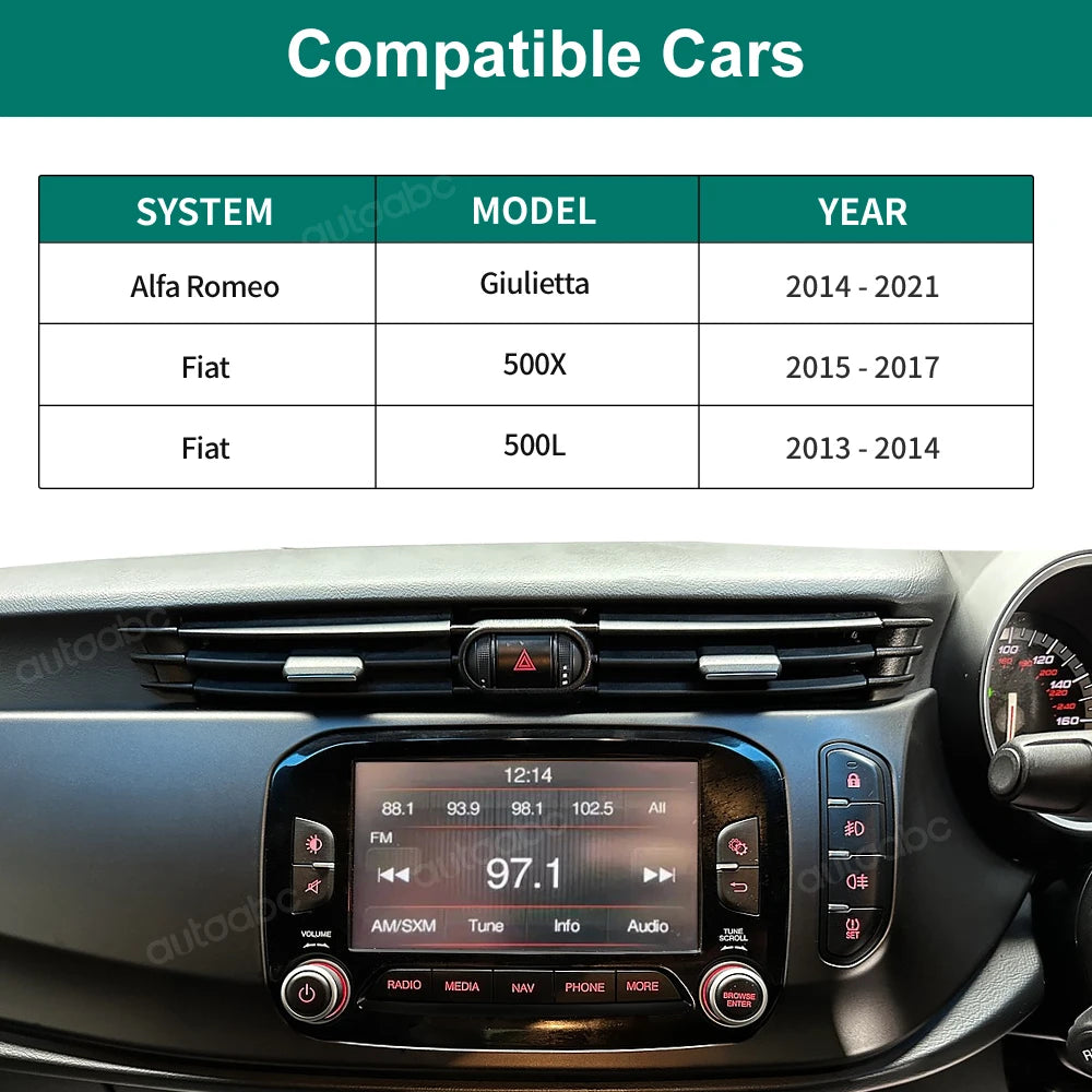 Wireless CarPlay Android Auto Interface For Alfa Romeo Giulietta 2014-2021 Fiat 500X 2015- | AUTOKITSHOP