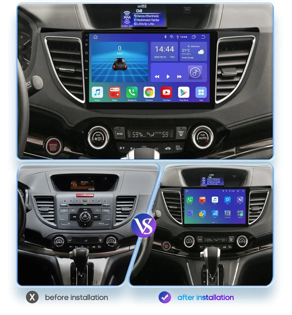 2din Android13 Car Radio For Honda CRV 2012-2016 Car Multimedia Navi GPS 4G-LET autoradio