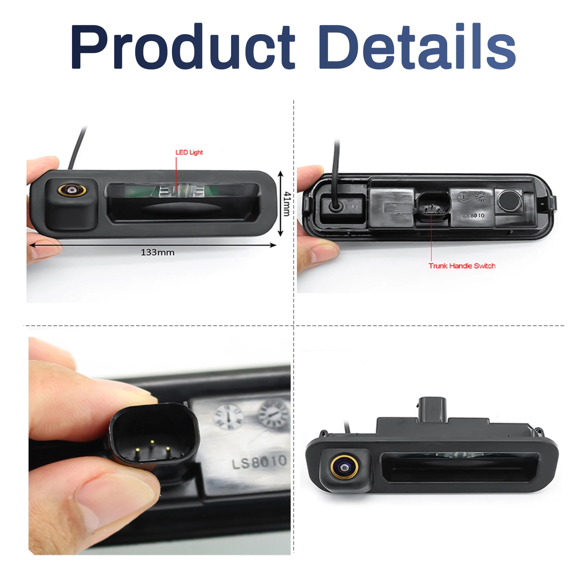 AHD 1080P 170°Trunk Handle Camera For Ford Focus 3 MK3 C MAX 2011-2014 Car Rear View Camer