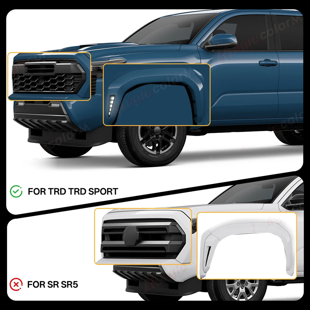 LED Front Fender Daytime Running For Toyota Tacoma TRD Sport SR 2024 2025 Dynamic Turn Sig | AUTOKITSHOP