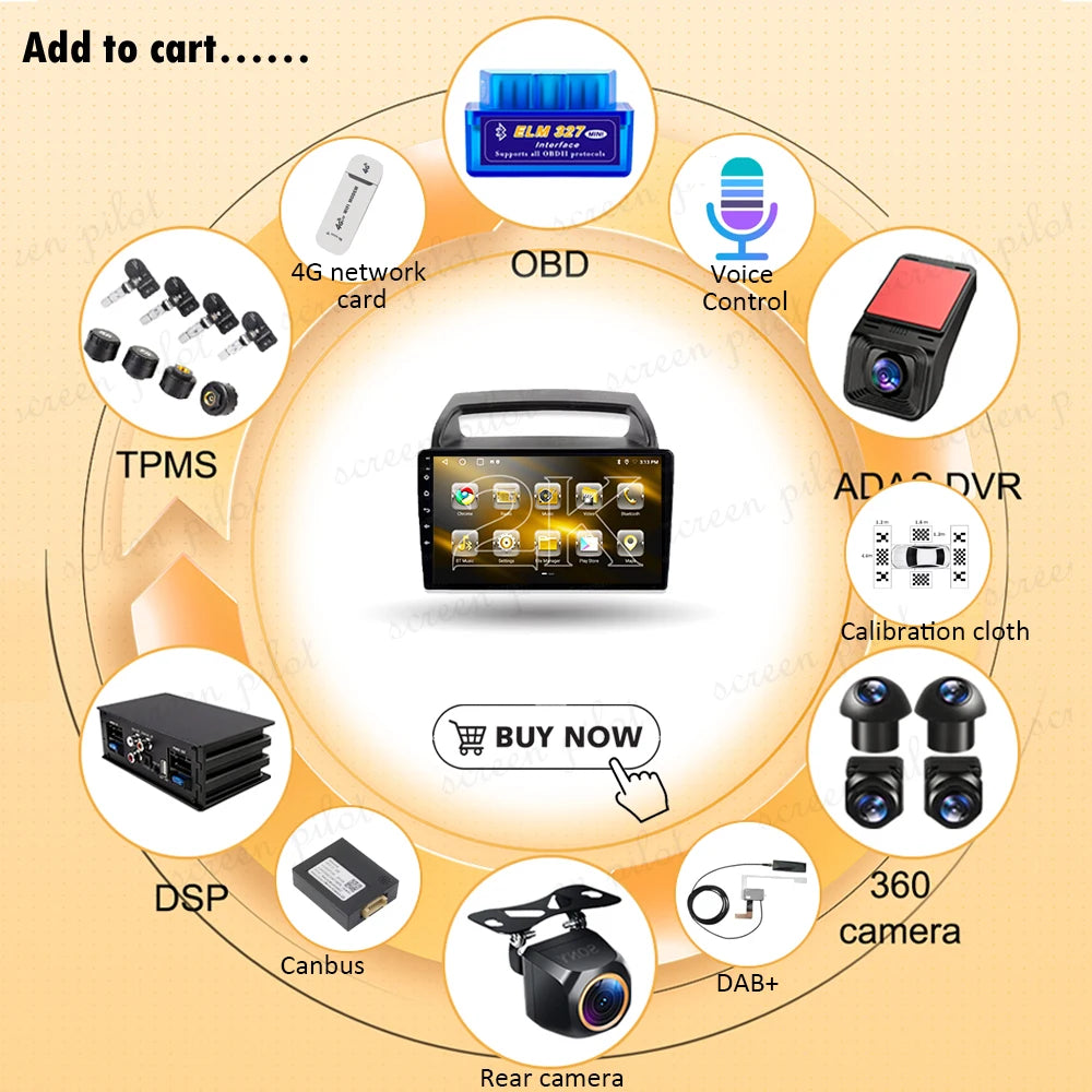 Android 16 Car For Kia Carnival Vq 2006 - 2014 Carplay Auto Car Radio Multimedia Player Au | AUTOKITSHOP