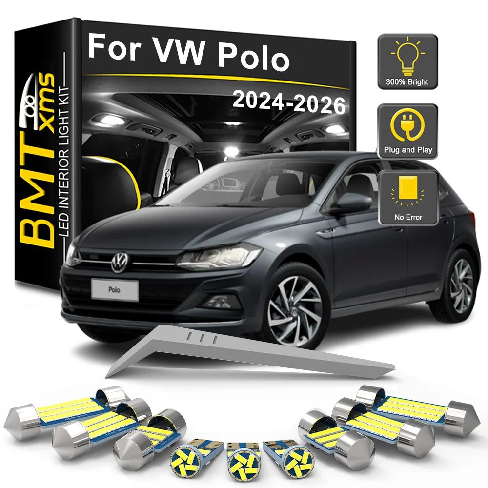 10-Piece LED Interior Light Kit for New VW Volkswagen Polo - Canbus Error-Free Bulbs | AUTOKITSHOP
