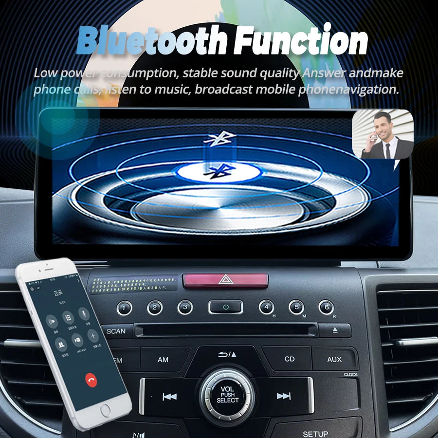 12.3inch Android 14 Screen For Honda CRV CR-V 2012-2016 Stereo Car Radio Multimedia Video