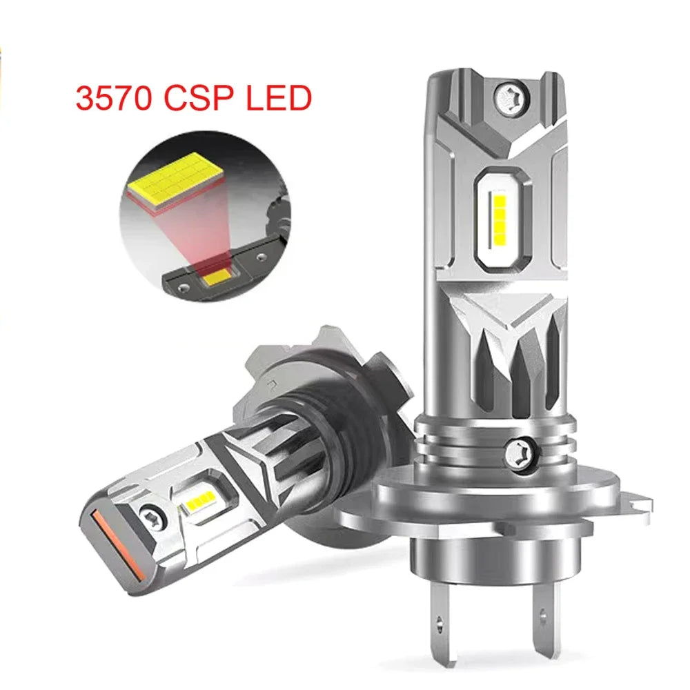 H7 LED Headlights 1:1 Mini Size Head Lamp Wireless 120W 30000LM CSP LED Chips H7 Car LED H