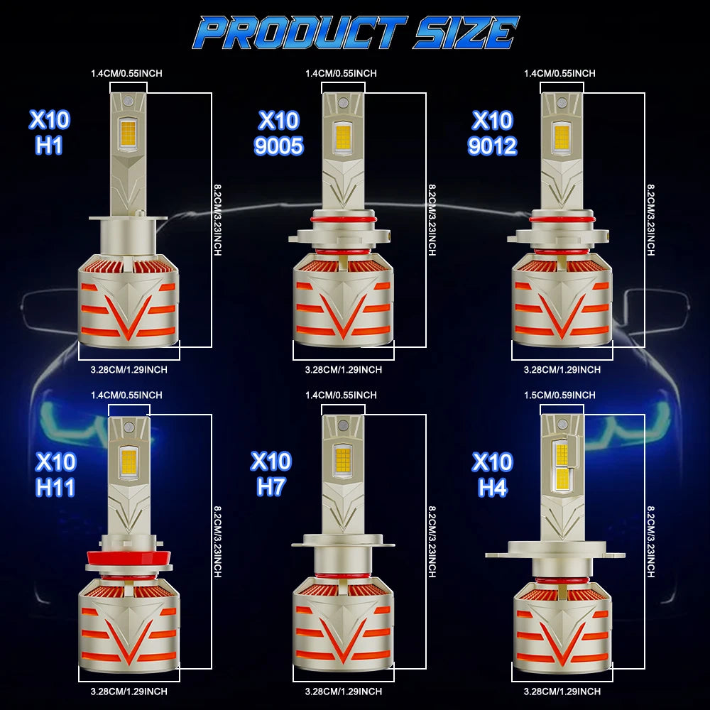 8800W 16800000LM H7 H4 H11 Led Headlight High Power 9980 CSP Canbus H1 H8 9005 HB3 9006 HB