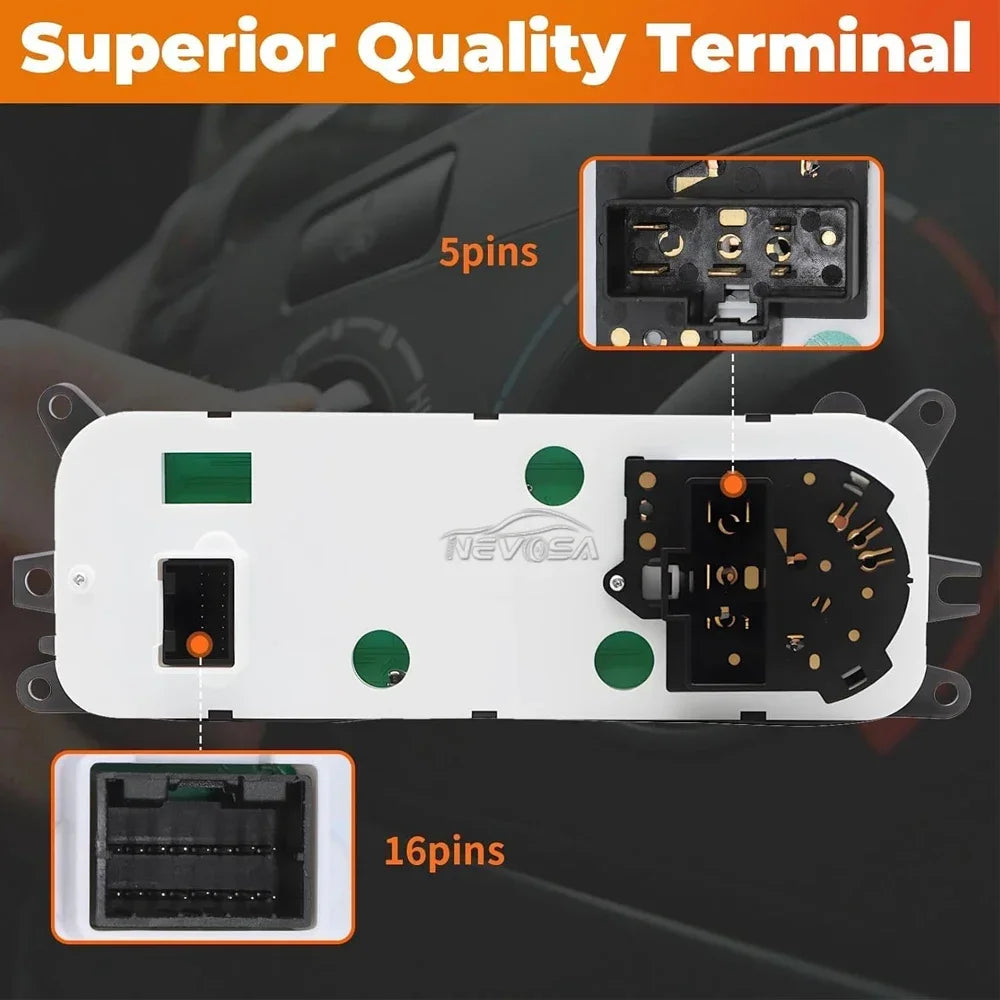 AC Heater Air Climate Control Module Switch For Dodge Dakota 2002 2003 2004 2005 Ram 1500 2500 3 - Automotive LED Light