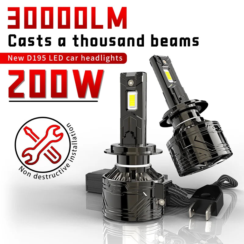 H7 Canbus LED Car LED Headlight 200W 30000LM H1 H4 H11 9005 HB3 9006 HB4 Auto LED Lamp Hig