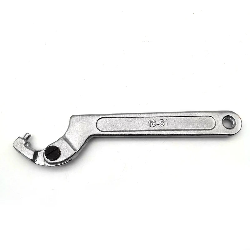 7" Adjustable Hook Wrench C Clamp Spanner Tool 19-51mm Motorcycle Suspension