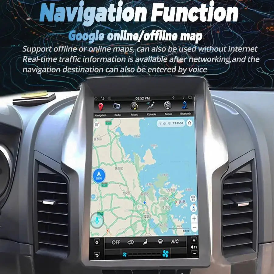 12.1" Android 15 Verical Screen For Ford Ranger F250 2012-2022 Car Radio Stereo Carplay GP | AUTOKITSHOP
