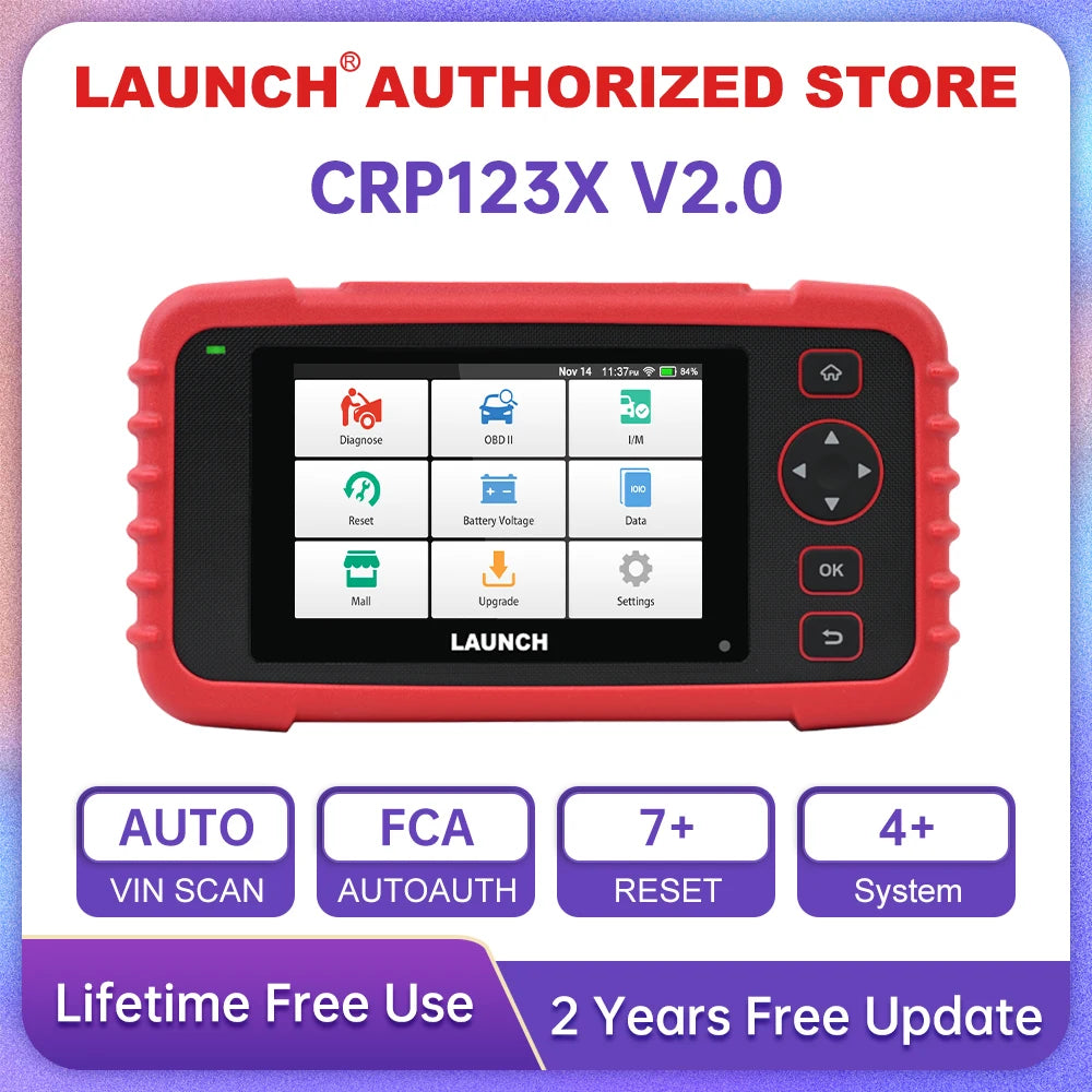 LAUNCH X431 CRP123X V2.0 Car OBD2 Diagnostic Tools Auto OBD Scanner ABS SRS Engine AT+ 7 R | AUTOKITSHOP