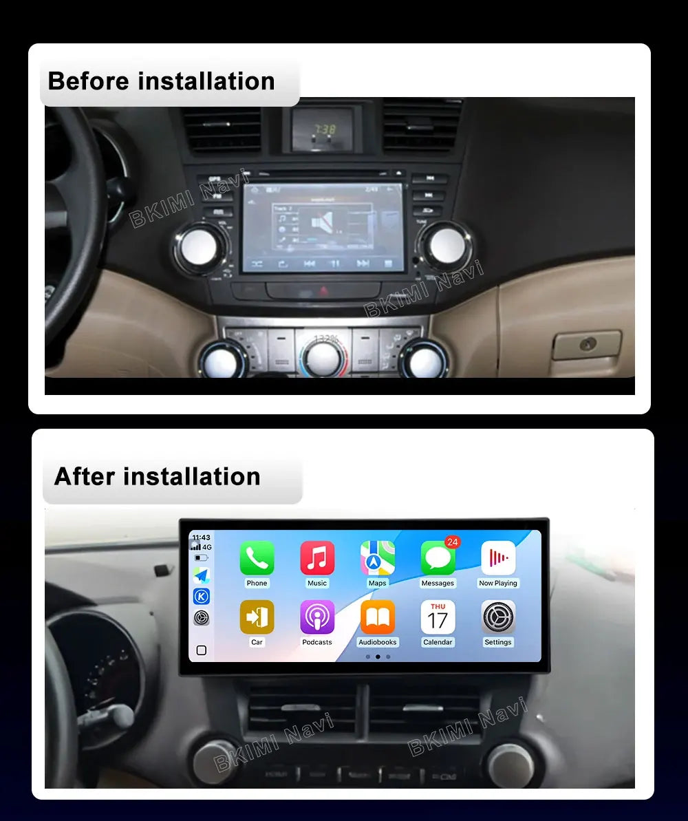 Toyota Highlander 2011-2014 Android Auto CarPlay Stereo with GPS & DSP | AUTOKITSHOP