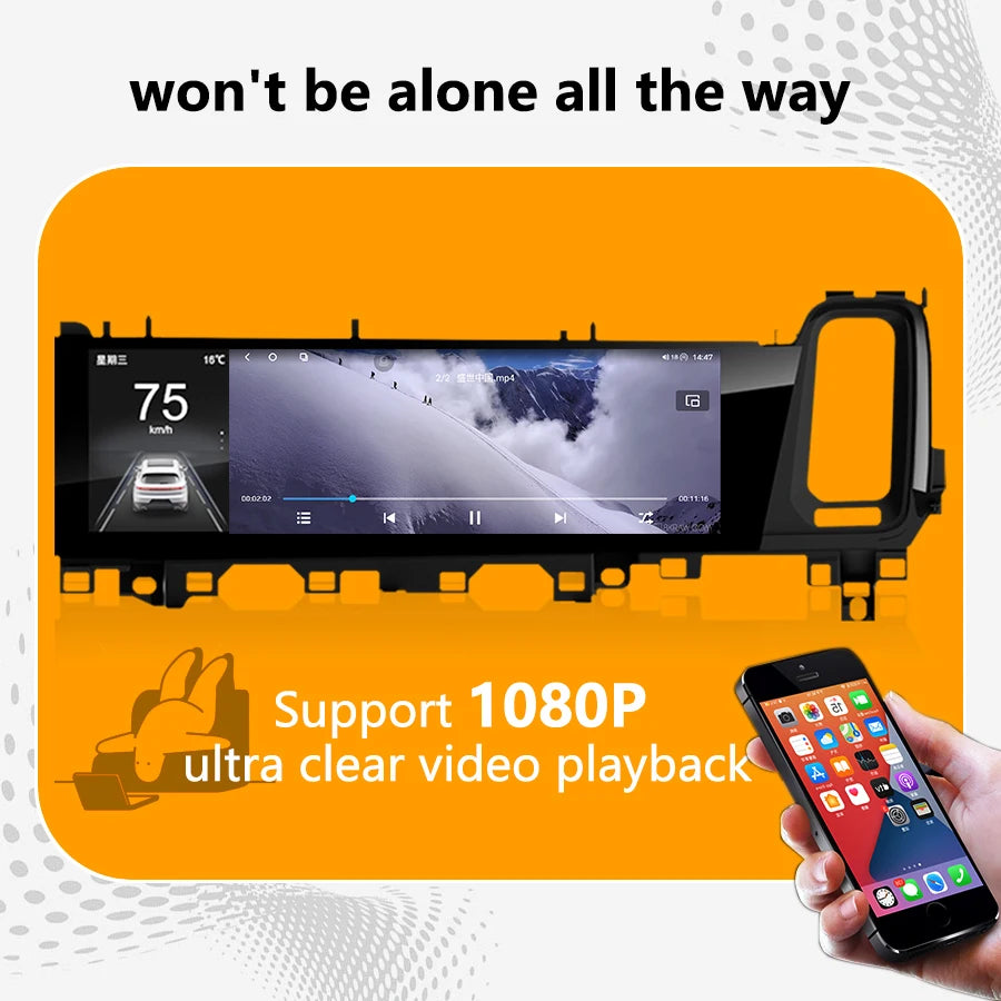 Car Co-pilot Screen For Porsche Cayenne 2024 Android 13 Car Radio Multimedia Player Entert