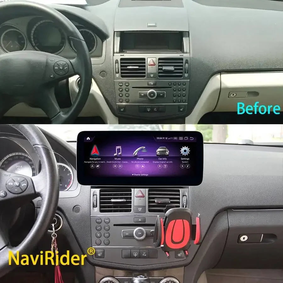 12.3" Android 15 Multimedia Video Player For Benz C Class W204 S204 C230 C180 C200 C260 20 | AUTOKITSHOP