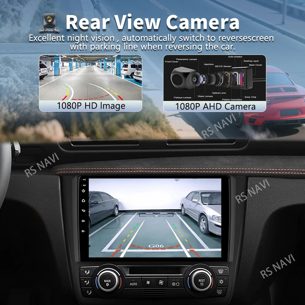 Android 16 For BMW 1-Series E88 E82 E81 E87 2004 - 2011 2K QLED Android Car Radio Multimed