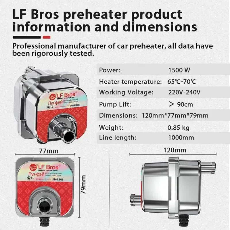 3000W Car Engine Heater Diesel Auto Engine Antifreeze Preheater 220V Truck Coolant Heater Parkin - Automotive LED Light
