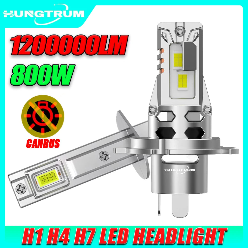 H1 H4 H7 LED CANBUS Bulb Error Free 9003 HB2 1200000LM Super Bright 6000K Motorbike Car Le