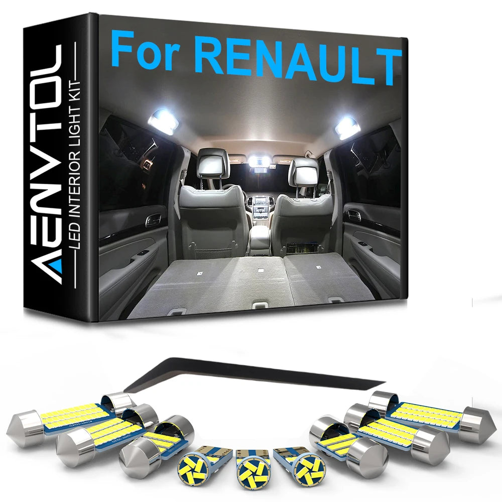 LED Interior Light Kit for RENAULT - Canbus Error-Free Interior Bulbs