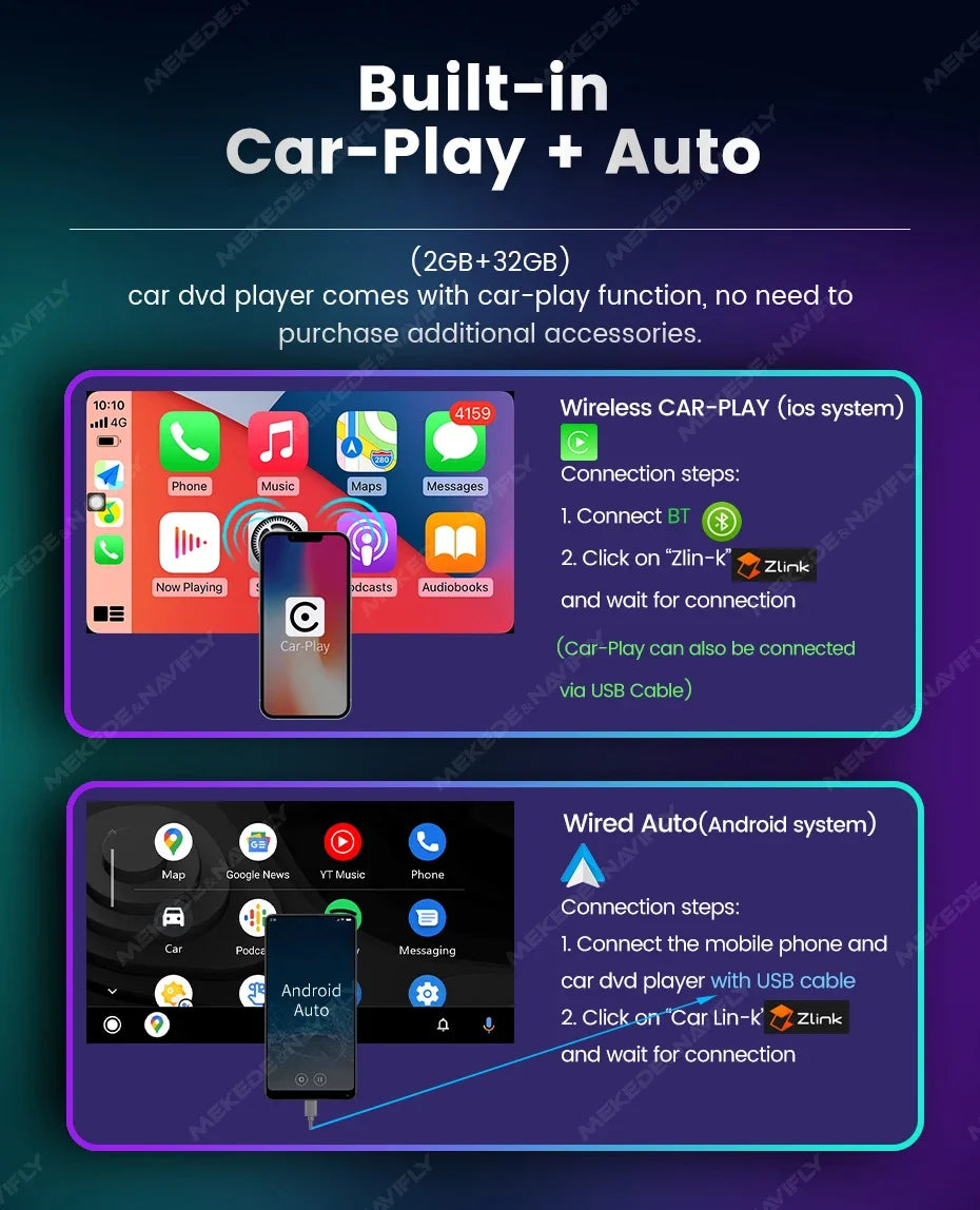 For Volkswagen VW Passat B6 B7 Polo Jetta Skoda Golf 5 6 Carplay Android Auto Radio FM Car | AUTOKITSHOP