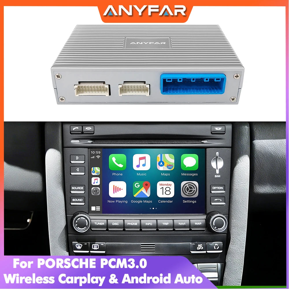 Wireless CarPlay Android Auto Retrofit Kit Decoder Box for Porsche PCM3.0 Cayanne Cayman B