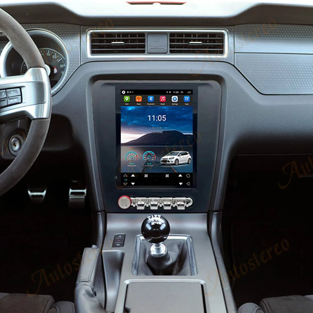 9.7 Inch Android 8+256GB Carplay For Ford Mustang 2010-2014 Tesla Style Car GPS Navigation