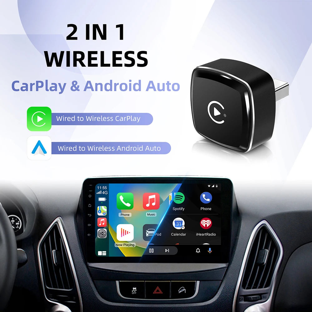 Smallest LEXXSON Wireless CarPlay Adapter MINI Ultra Android Auto Box USB Dongle Plug and  | AUTOKITSHOP