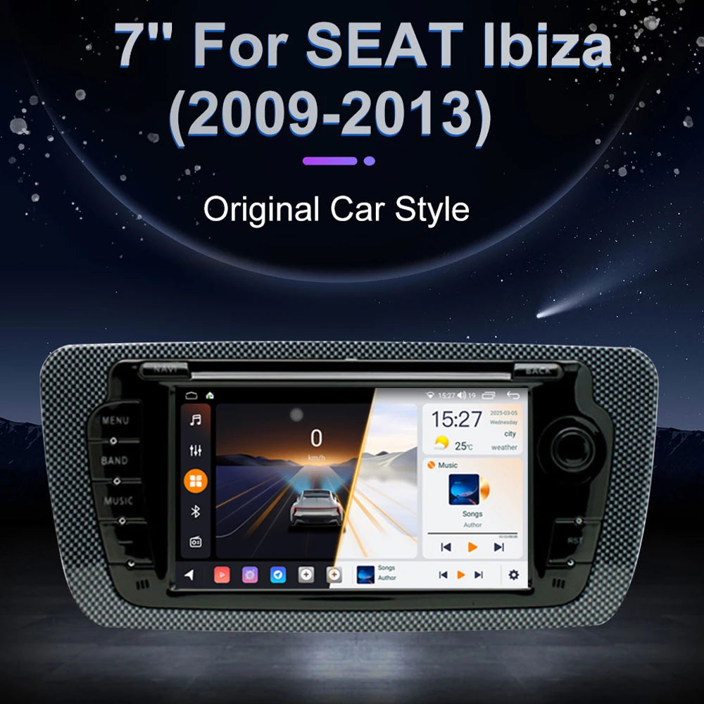 8core 7" Screen Wireless Carplay Android Auto For Seat Ibiza 2009 - 2013 Car Radio Multime