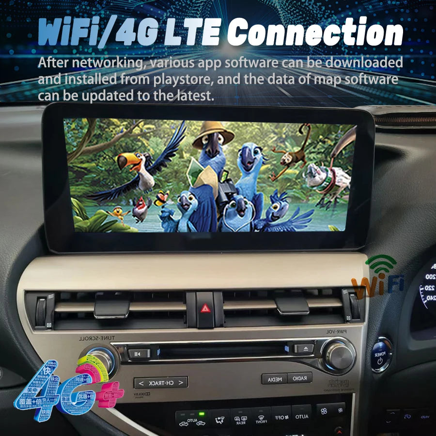 RHD DSP Car Radio GPS For LEXUS RX350 RX270 RX300 2009-2014 CarPlay 12.3inch Android 14 Sc