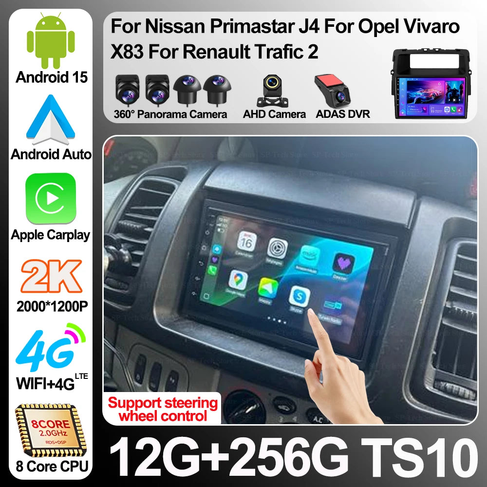 For Renault Trafic 2 For Opel Vivaro A For Nissan Primastar 2006 - 2014 Android 16 Car Rad | AUTOKITSHOP