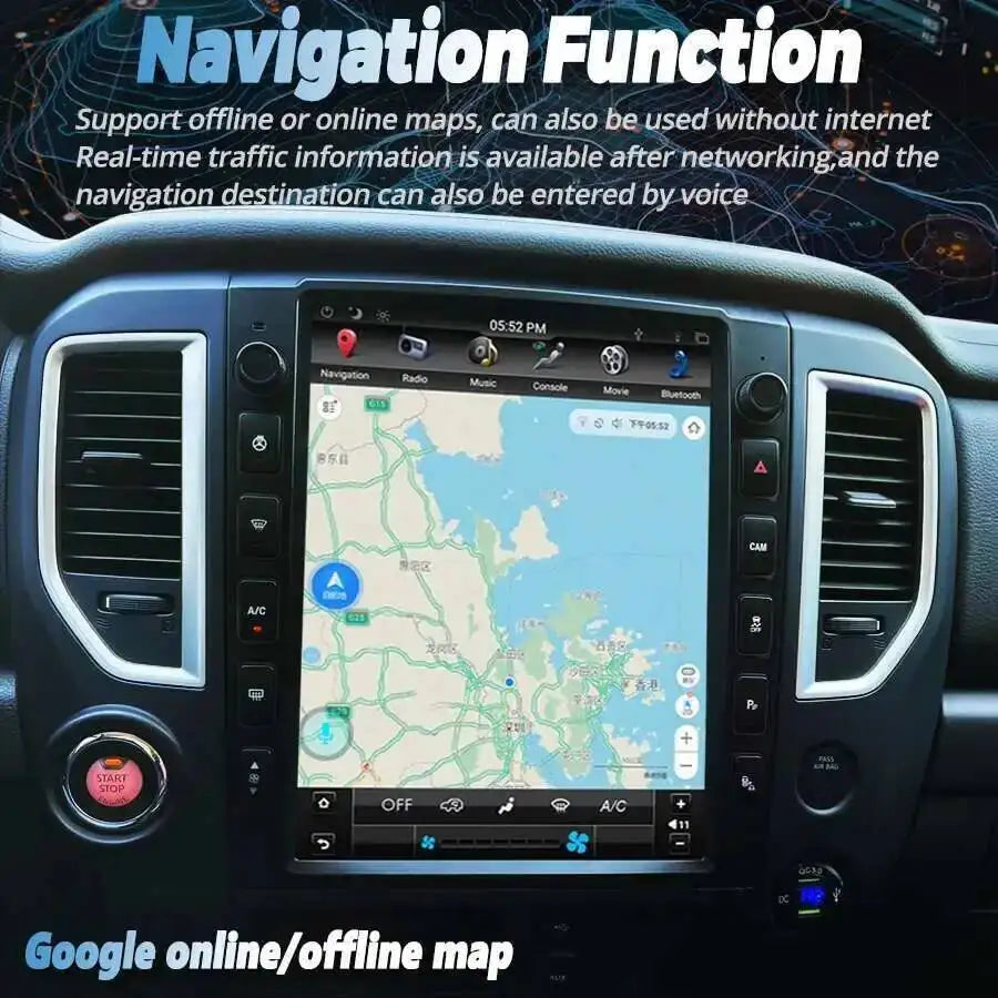 Android14 GPS Carplay 13inch 2din Screen For Nissan Titan 2016-2018 Car Multimedia Video P | AUTOKITSHOP