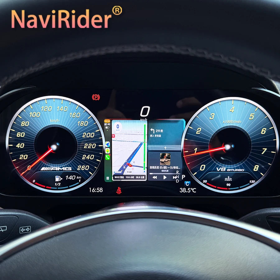 Upgrade LCD Car Digital Cluster Instrument CockPit Speed Meter Dashboard For Benz ML/GL/GL