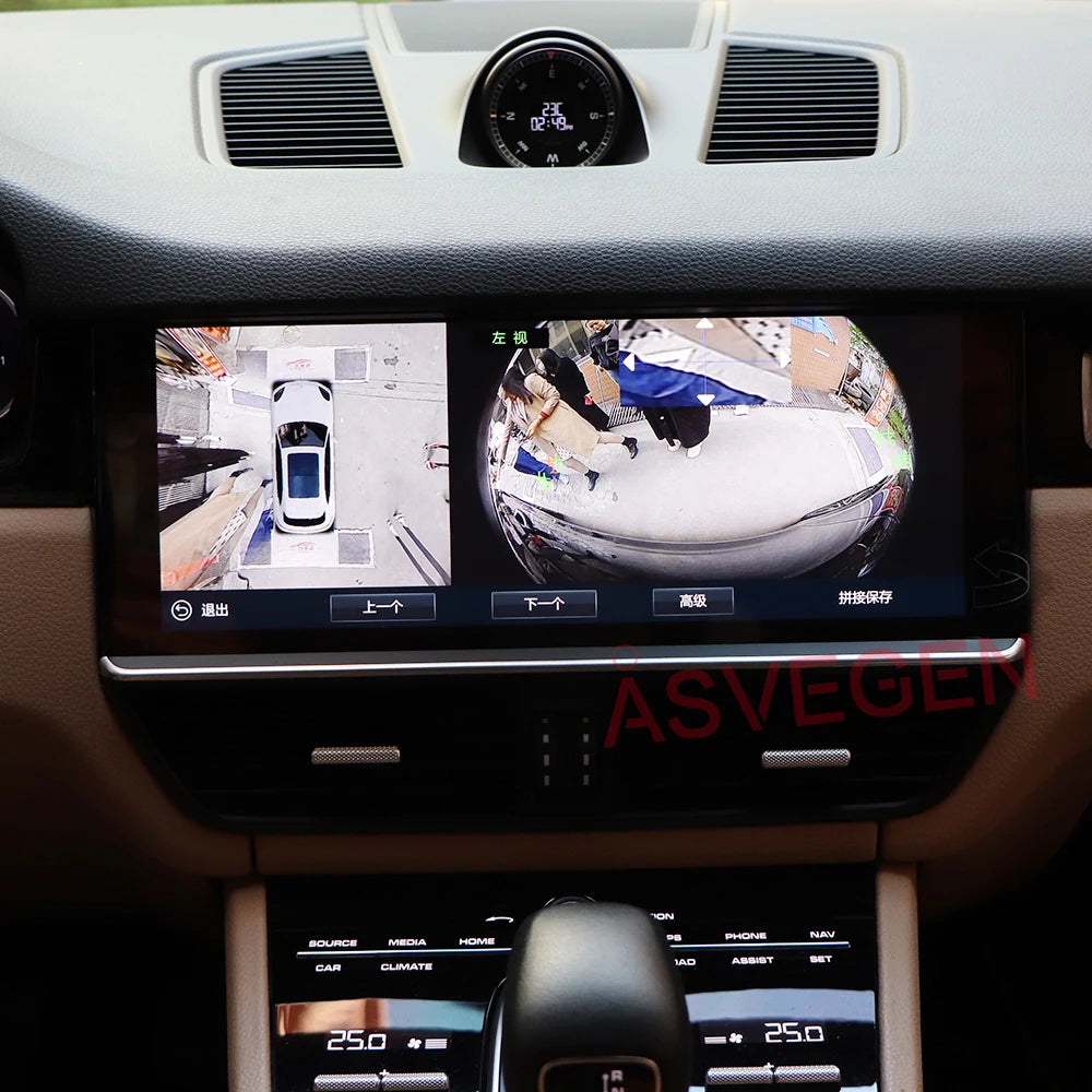 3D 360 Surround View Camera for Porsche Cayenne 2019 Only Bird Eye Reverse Rearview Cam E3
