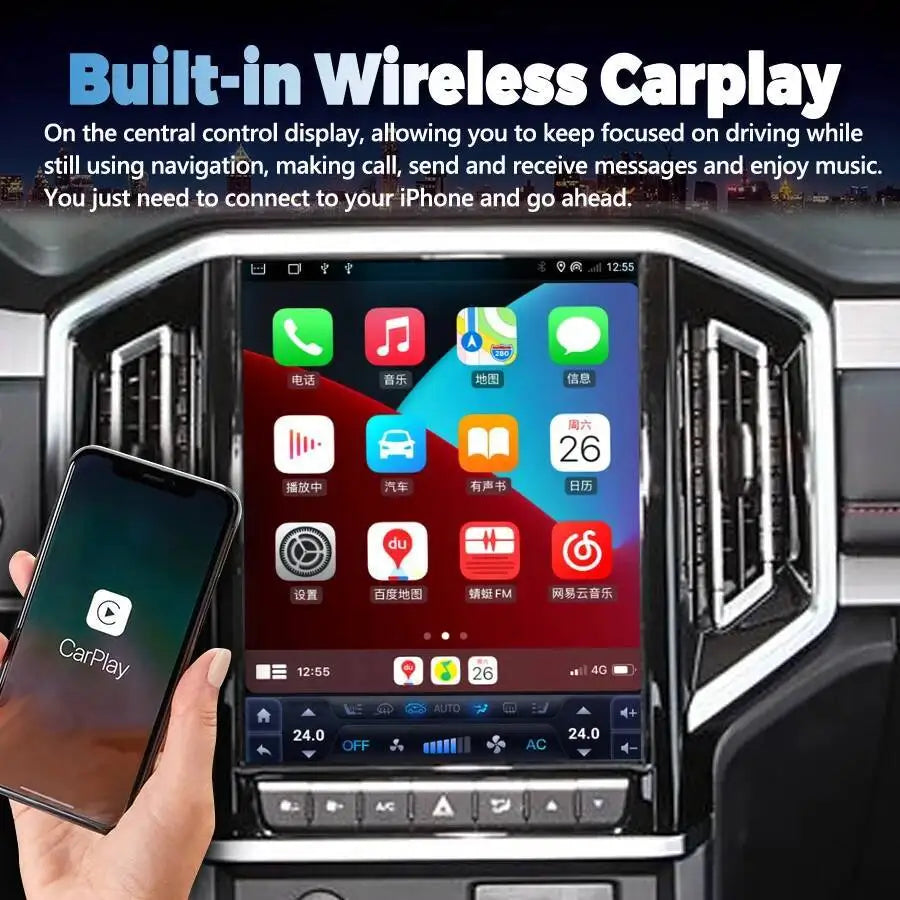 10.4inch Screen Android Head Unit For JAC T9 Jianghuai Hantu 2024 Stereo Multimedia Video