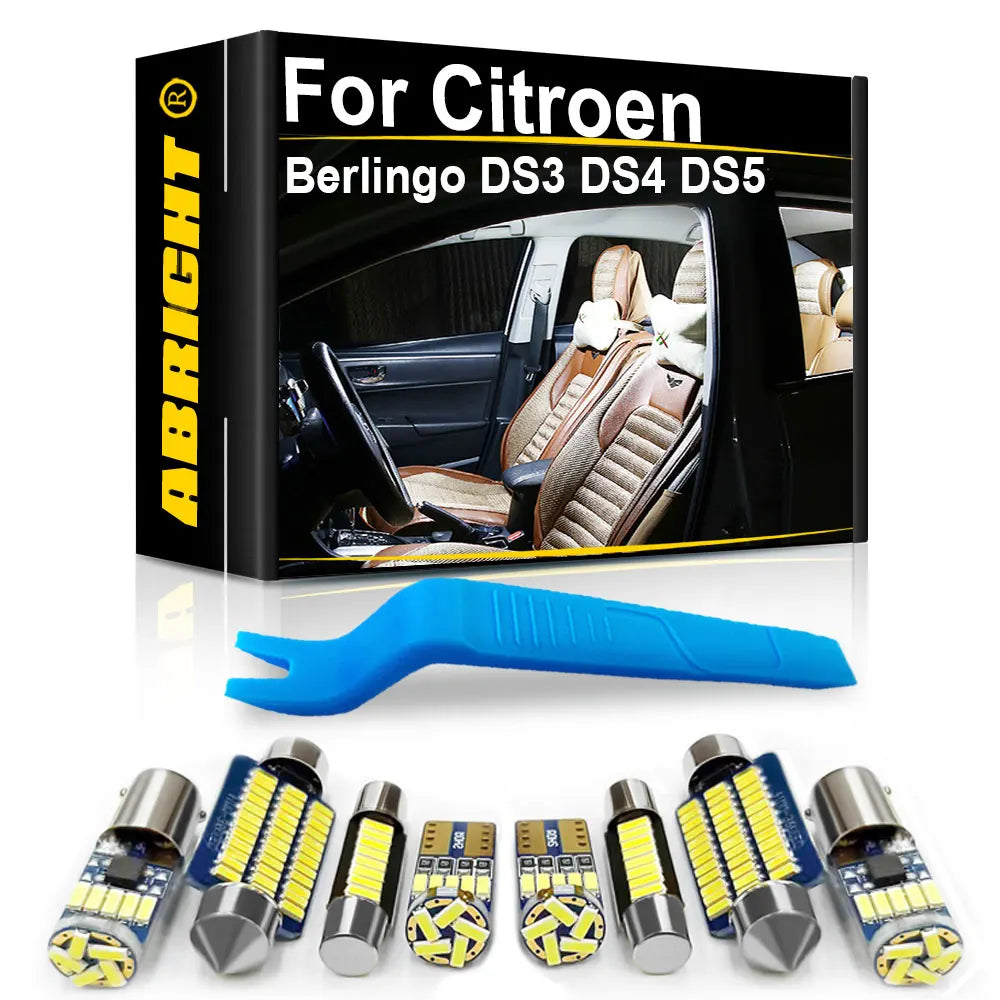 LED Interior Light Kit for Citroen Berlingo DS3 DS4 DS5 C Crosser C Elysee C Zero Jumpy Nemo Saxo Spacetourer XM Acce...