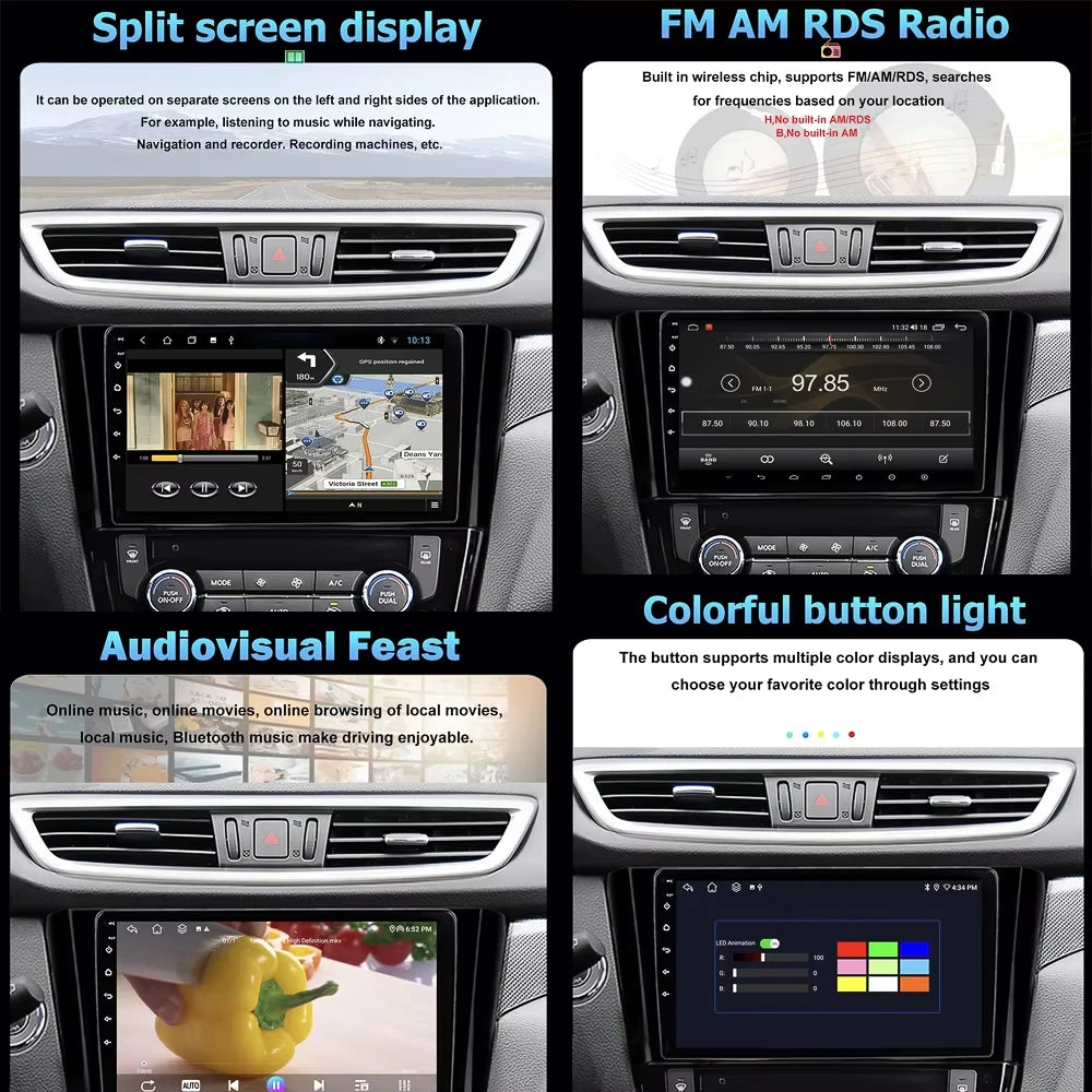Wireless Carplay For Ford Focus 2 Mondeo S/C-Max Kuga Fiesta Fusion 2004-2007 Android 16 A