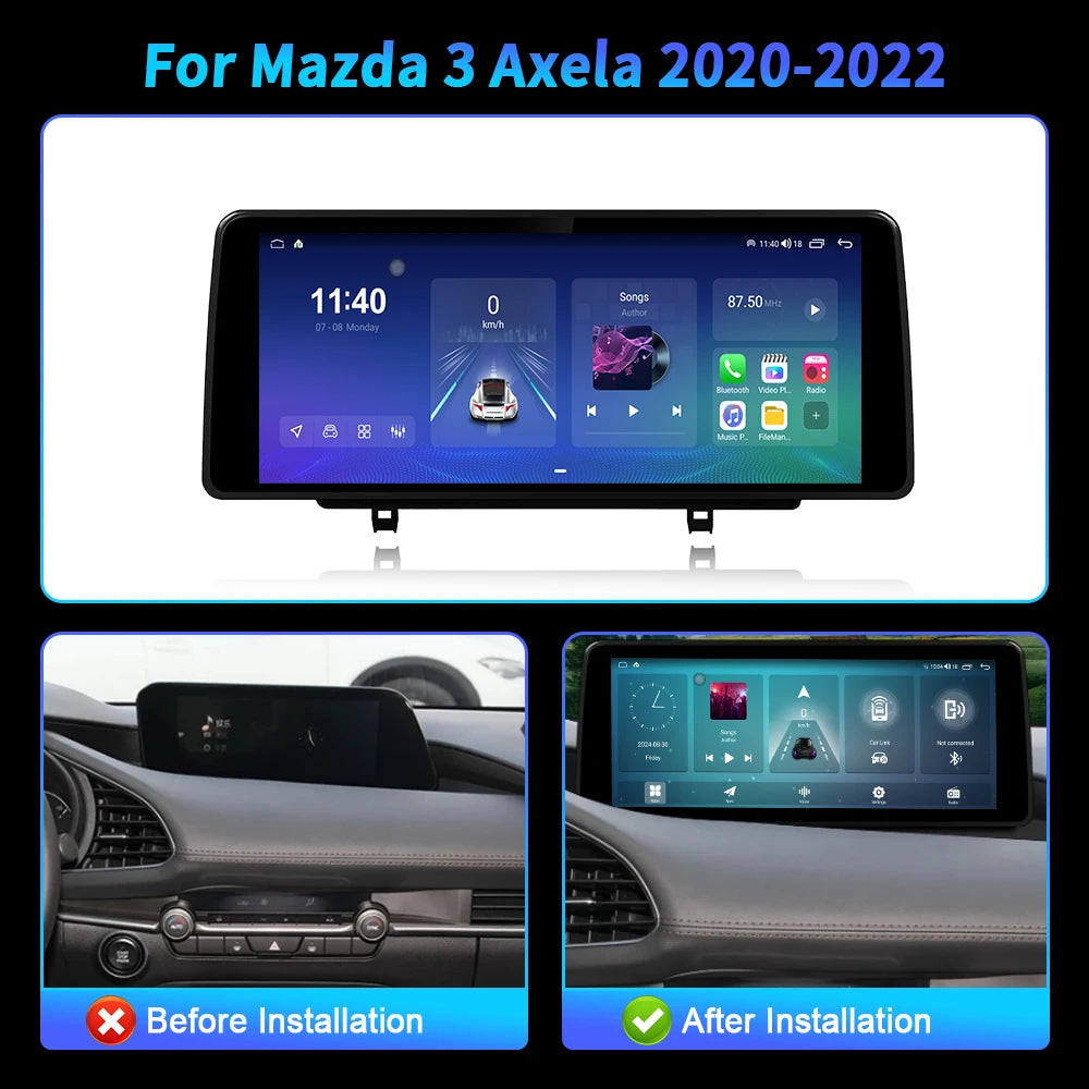 12.3 inch Android 14 4G GPS Wireless BT CarPlay Car Radio Navigation Stereo Touch Multimed