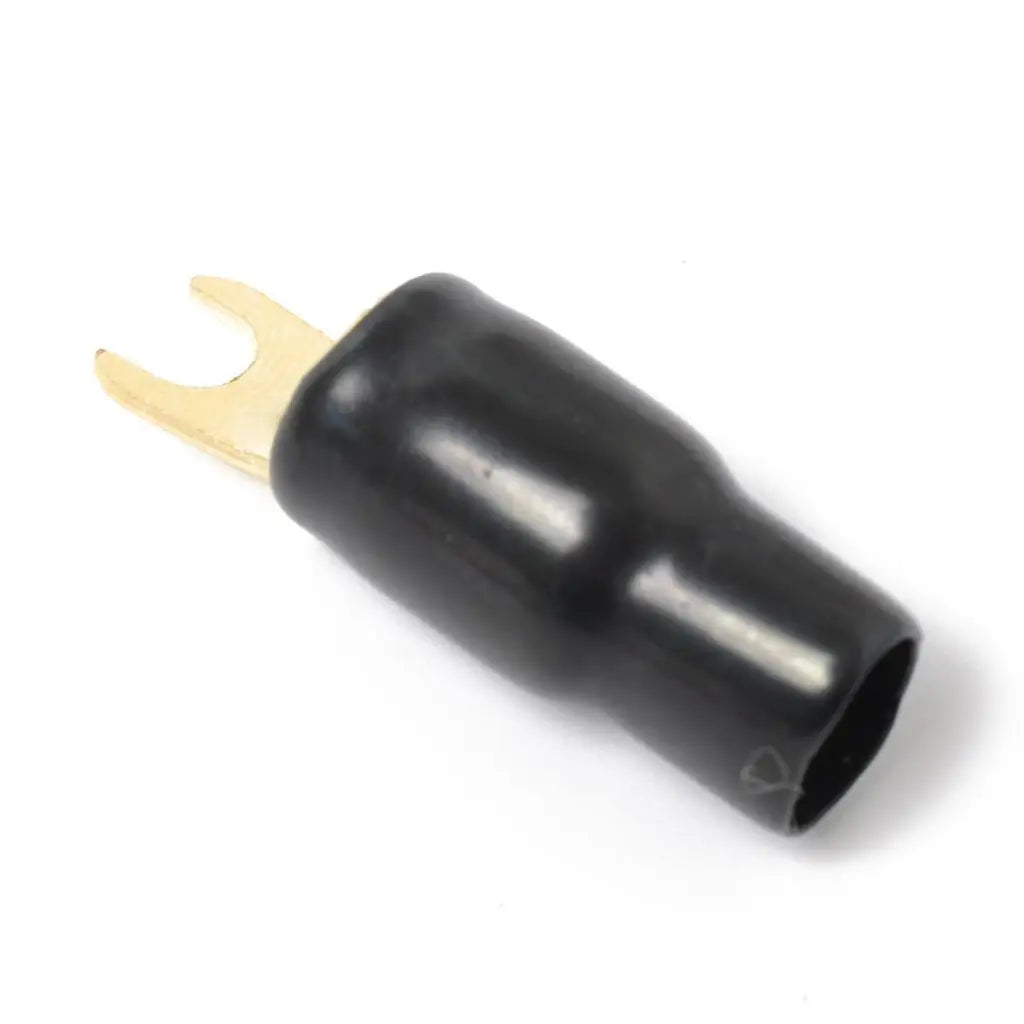 4 Gauge Fork Terminal Black Red Gold Plated Wire End Connector Kit for Automotive Power Ground D - Automotive LED Light