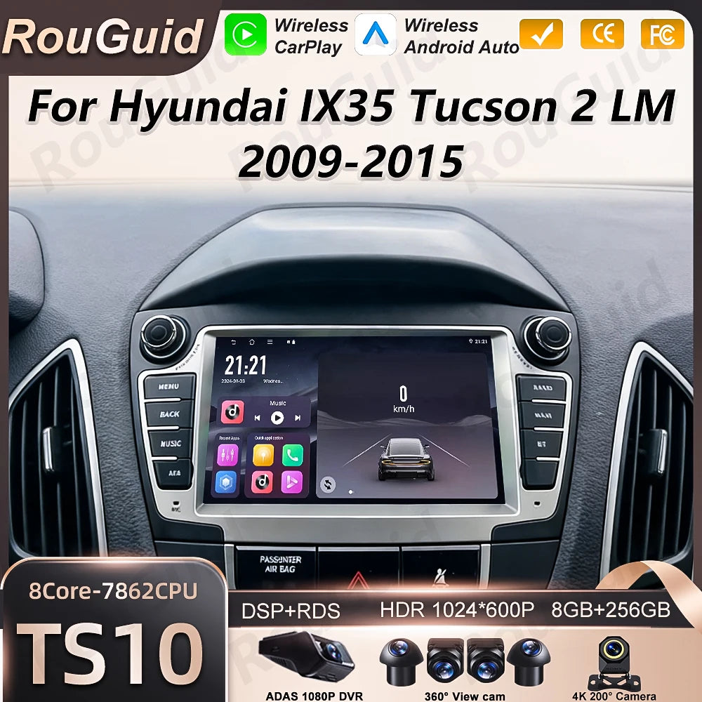 Android Auto Car Radio For Hyundai IX35 Tucson 2 LM 2009 - 2015 Carplay Multimedia Player  | AUTOKITSHOP