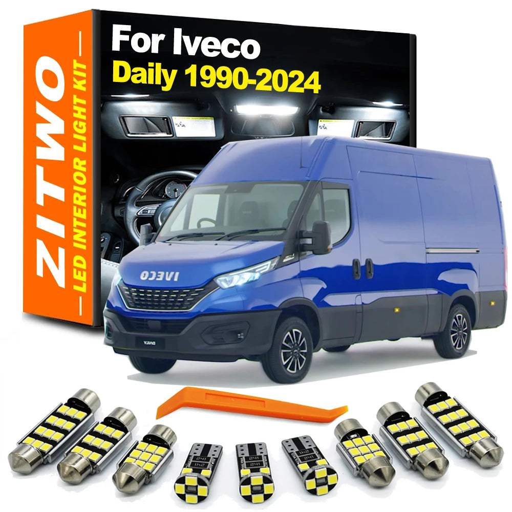 ZITWO LED Interior Dome Map Reading Light Kit For Iveco Daily Bus Box Van 1990- 2018 2019 2020 2021 2022 2023 2024 Accessories