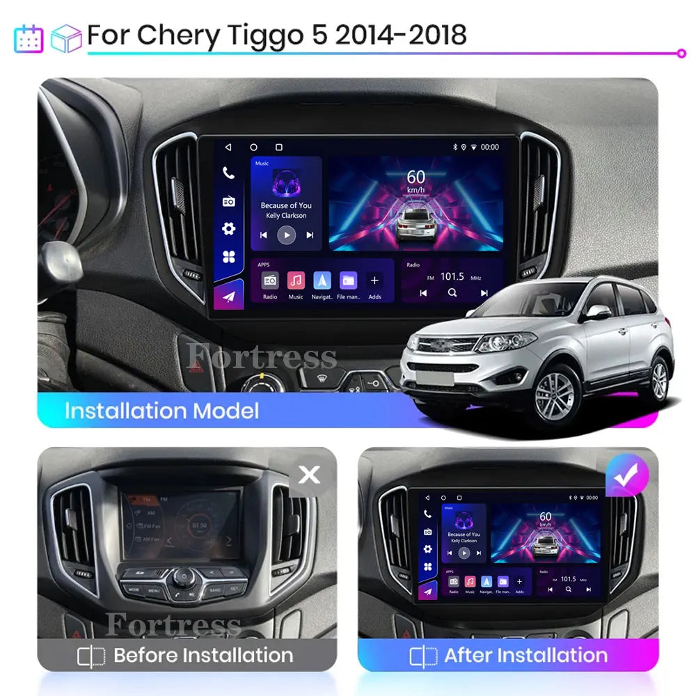 Android 16 Car Radio For Chery Tiggo 5 2014 2015 - 2020 Carplay Auto GPS Head Unit 2K Scre
