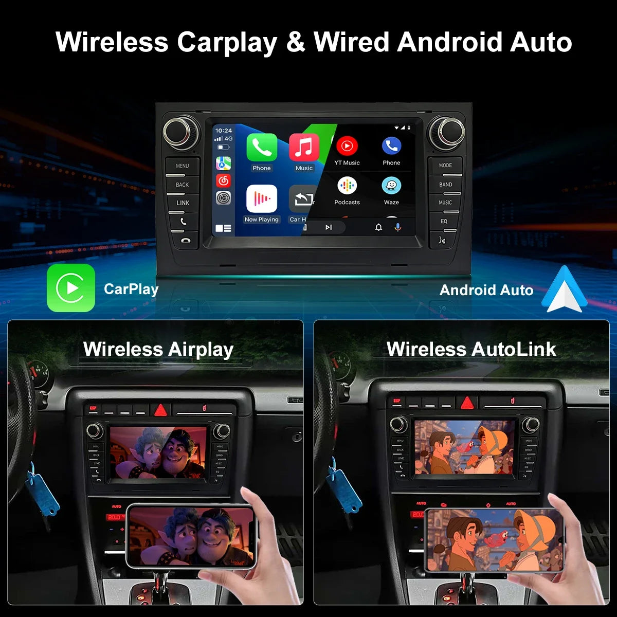 7''Car Radio For Audi A4 B6 S4 RS4 B7 SEAT Exeo 2002-2009 Sportback Multimedia GPS Autorad