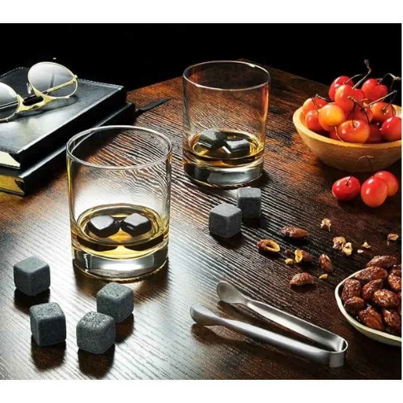 Natural Granite Whiskey Stones Sipping Ice Cube Whisky Stone Wine Rocks Cooler Wedding Gift Favo - Automotive LED Light