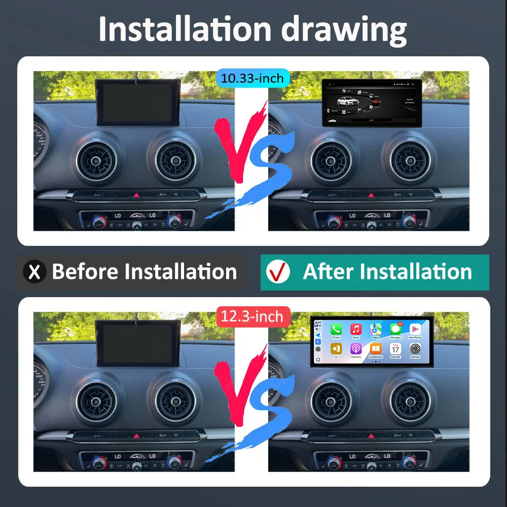 Android 16 Left Hand Drvie for Audi A3 2013 - 2020 Car Radio Multimedia Player BT 4G DSP S