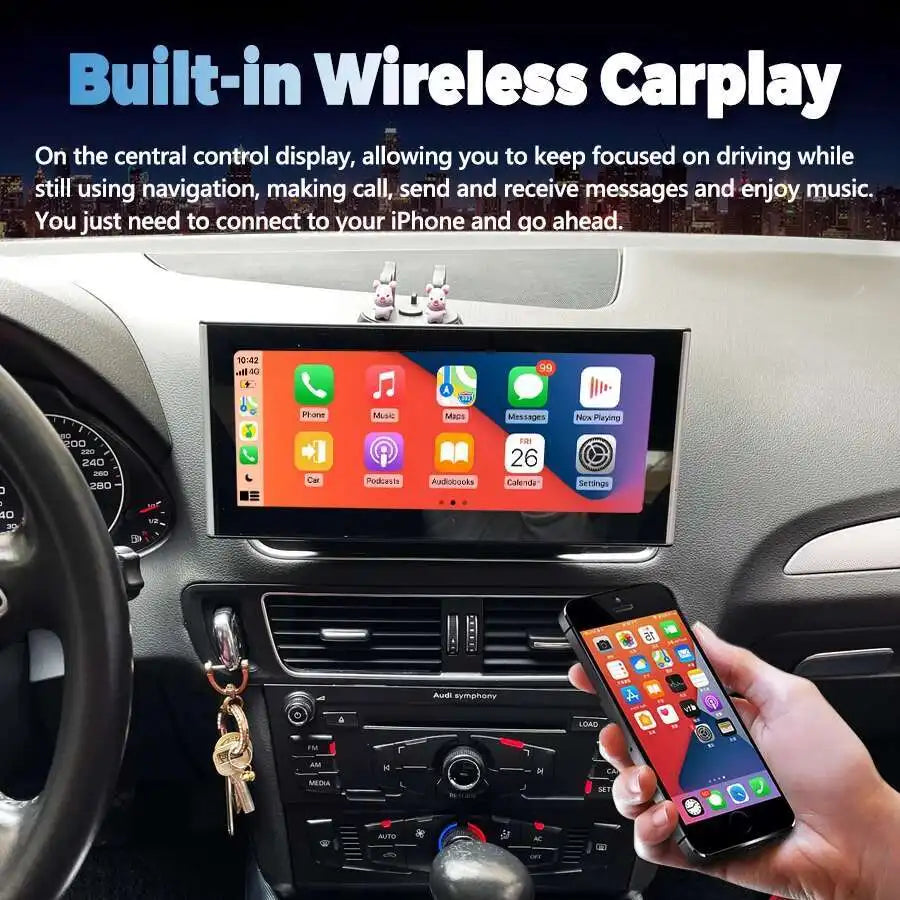 Navirider 8.8/10.25INCH Carplay Qled Screen For AUDI Q5 SQ5 09-16 Video Player Stereo Andr