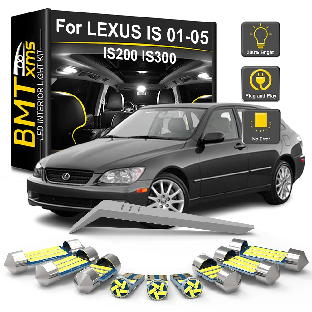 14-Piece LED Interior Light Kit for Lexus IS IS200 IS300 MK1 - Canbus Error-Free Bulbs | AUTOKITSHOP