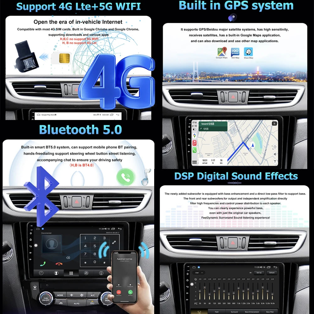 Android Auto For Toyota Aygo Peugeot 108 Citroen C1 2014 - 2021 Car Radio Multimedia Video