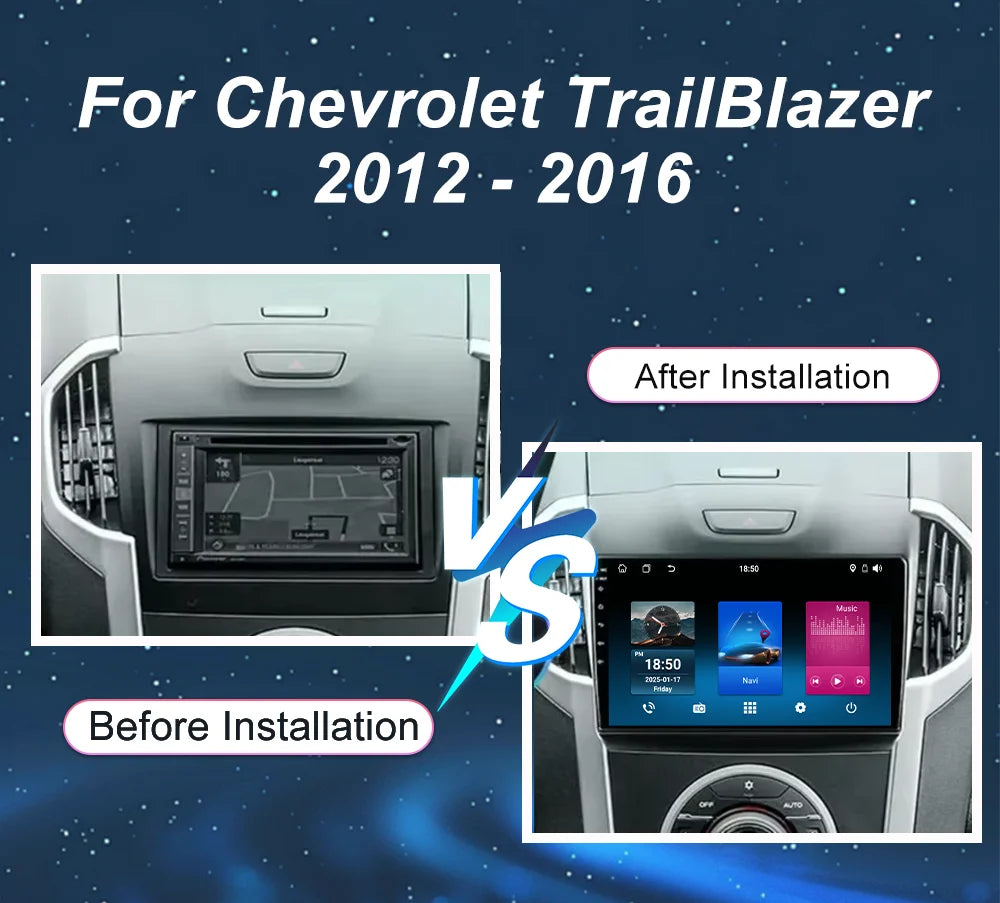 Android Carplay Car Radio Multimedia For Chevrolet TrailBlazer 2012 -2016 S-10 S10 Colorad