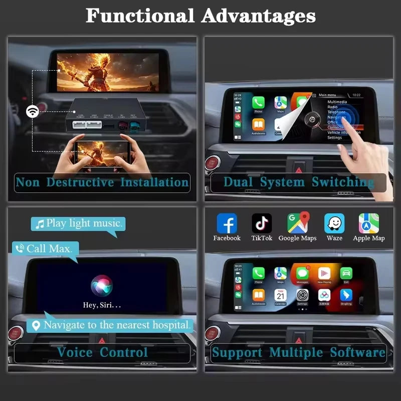 For BMW F48 F88 F15 F85 F16 NBT EVO system Wireless CarPlay Android Auto ModuleWith Blueto | AUTOKITSHOP