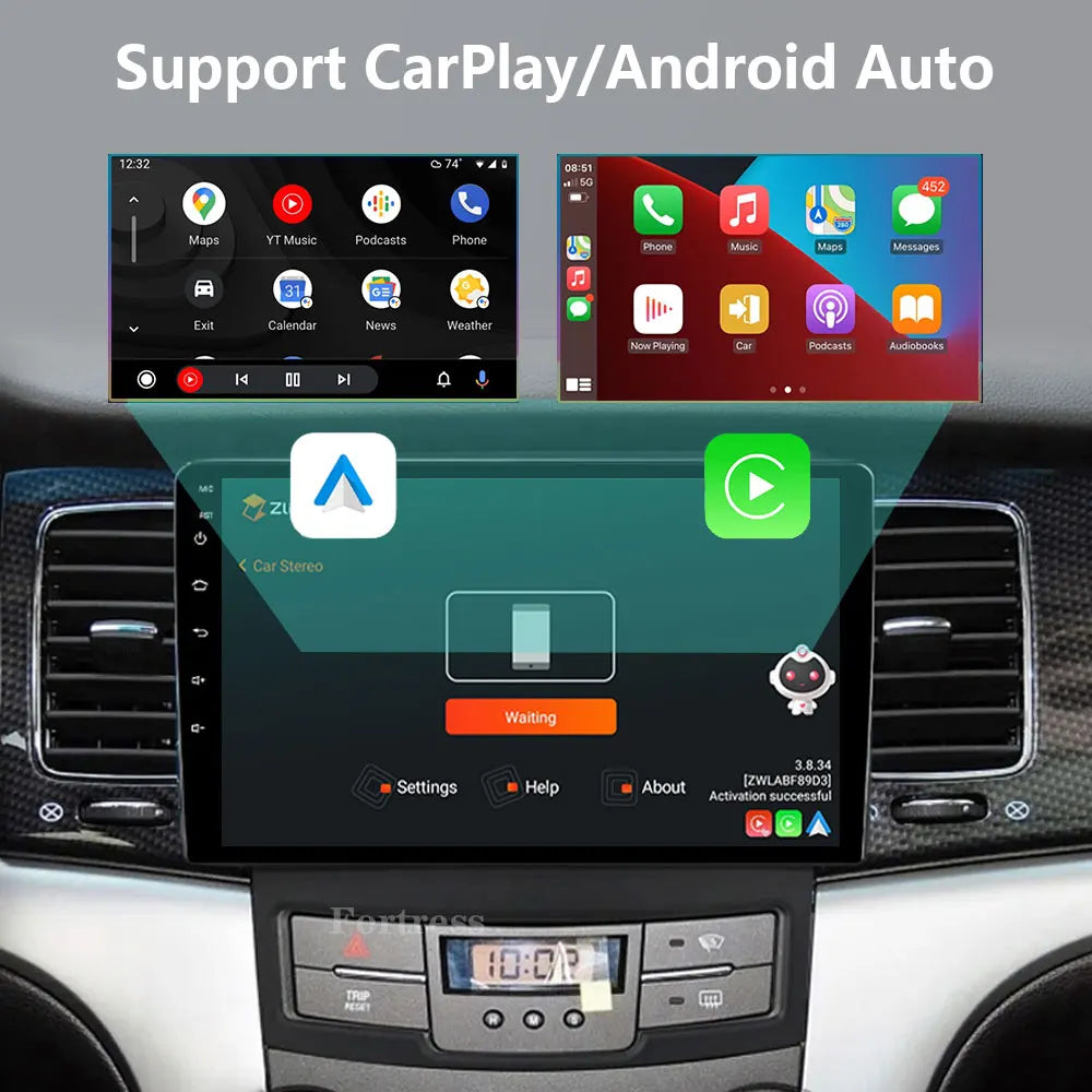 Android 16 Carplay Car Radio Multimedia For SsangYong Korando 3 Actyon 2 2010 - 2013 Head