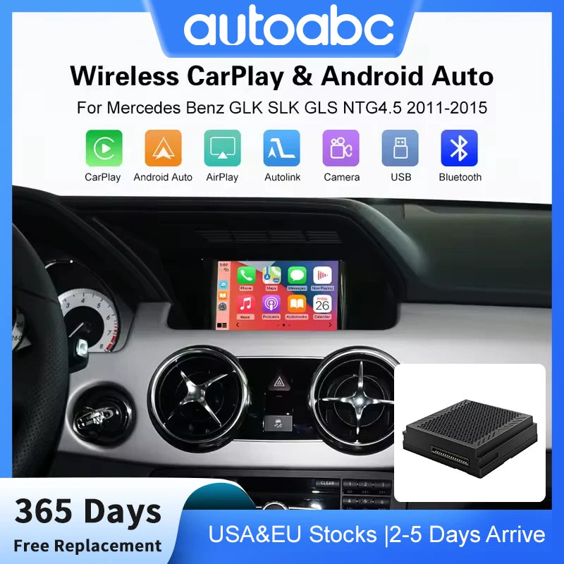 2025 Wireless Carplay Suitable for Mercedes Benz A B C E CLA GLA GLK ML Sprinter NTG4.5 Be