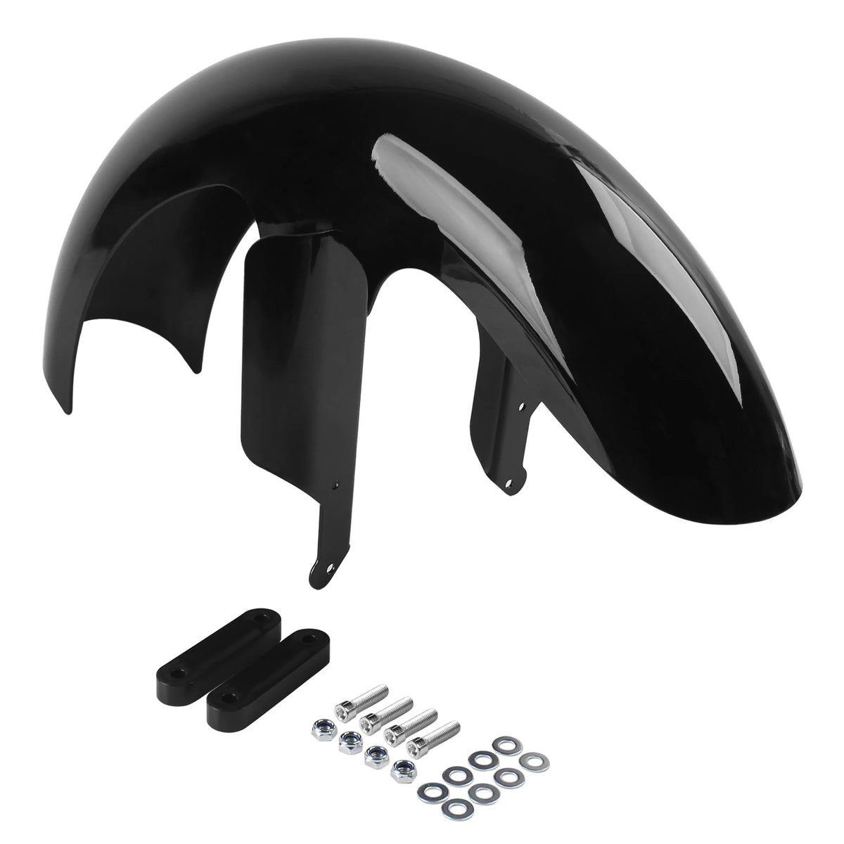 Motorcycle ABS Plastic 19" Wheel Front Fender Vivid Black For Harley FXLR FXLRS Low Rider S & ST - Automotive LED Light